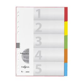 PAGNA Intercalaires en carton, A4, 12 touches, 12 couleurs