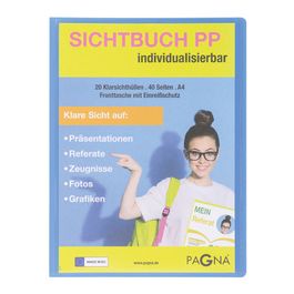 PAGNA Protège-documents de présentation "School", bleu clair