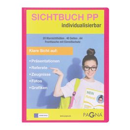 PAGNA Protège-documents de présentation "School" rose sombre