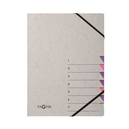 PAGNA Trieur "Easy Grey", A4, 7 compartiments, gris / lilas