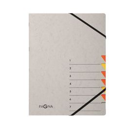 PAGNA Trieur "Easy Grey", A4, 7 compartiments, gris / orange