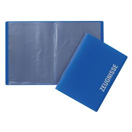 PAGNA Zeugnismappe, DIN A4, mit 10 Hüllen, PP, blau