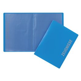 PAGNA Zeugnismappe, DIN A4, mit 10 Hüllen, PP, hellblau