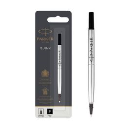 PARKER Recharge pour rollerball QUINK, 0,7 mm, blister, noir