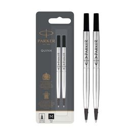 PARKER Recharge pour rollerball QUINK, blister de 2, noir