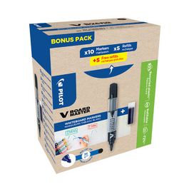 PILOT Marqueur V BOARD MASTER, pointe ogive, BONUS PACK