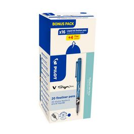 PILOT Stylo feutre V Sign Pen, VALUE PACK, bleu