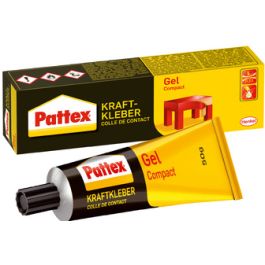 Pattex Colle de contact Compact Gel, avec solvant, tube de