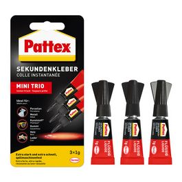 Pattex Colle instantanée MINI TRIO, 3 tubes de 1 g,