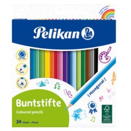 Pelikan Crayons de couleur standard, étui en carton de 24,