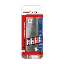Pentel Marqueur permanent N60, pointe biseautée, étui de 4