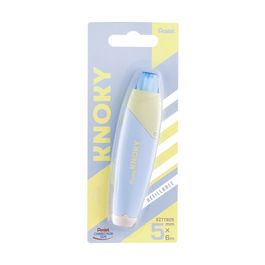 Pentel Ruban correcteur rétractable KNOKY, 5 mm x 6 m, bleu