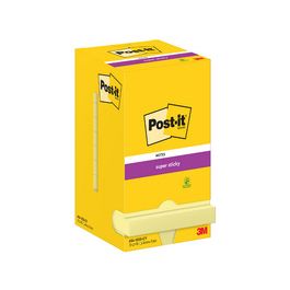 Post-it Bloc-note super sticky notes, 47,6 x 47,6 mm, jaune