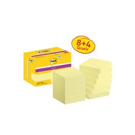 Post-it Bloc-note super sticky notes, 76 x 76 mm, 8+4