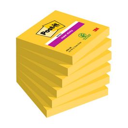 Post-it Bloc-notes super sticky notes, 76x76 mm, ultrajaune