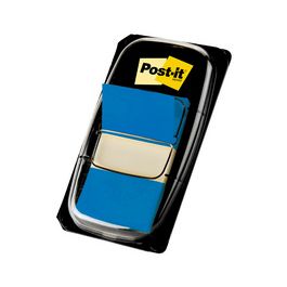 Post-it Marque-page adhésif Index, 25,4 x 43,2 mm, bleu