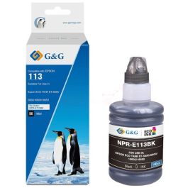 Bouteille d'encre haut de gamme compatible Epson C13T06B140 / 113 - noire