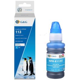 Bouteille d'encre haut de gamme compatible Epson C13T06B240 / 113 - cyan