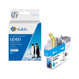 Cartouche haut de gamme compatible Brother LC421XLC - cyan