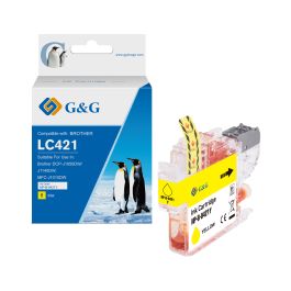 Cartouche haut de gamme compatible Brother LC421XLY - jaune