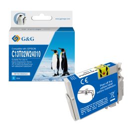 Cartouche haut de gamme compatible Epson C13T02W24010 / 502XL - cyan