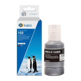 Bouteille d'encre haut de gamme compatible Epson C13T03R140 / 102 - noire
