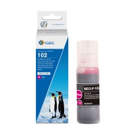 Bouteille d'encre haut de gamme compatible Epson C13T03R340 / 102 - magenta
