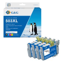 Cartouches hauts de gamme compatibles Epson C13T09R64010 / 503XL - multipack 4 couleurs : noire, cyan, magenta, jaune