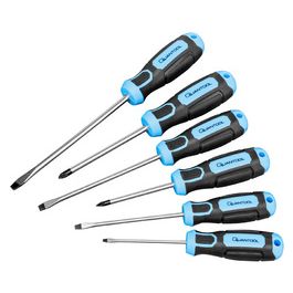 QUANTOOL Jeu de tournevis, 6 pièces, noir/bleu