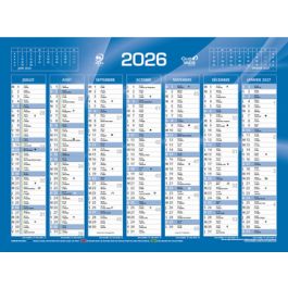 QUO VADIS Calendrier de banque bleu, 550 x 405 mm, 2026
