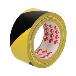 RAADHUIS Bande de marquage au sol, 50 mm x 33 m, noir/jaune