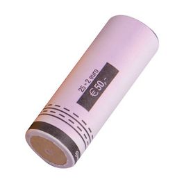RESKAL Tube à monnaie pour pièce Euro, papier, 40 x 0,50 EUR