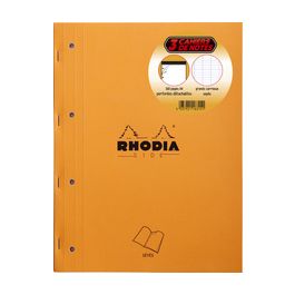 RHODIA Bloc de cours, format A4, séyès, orange, lot de 3