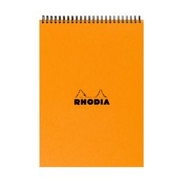 RHODIA Bloc spiralé No. 18, format A4, quadrillé 5x5, orange