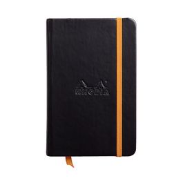 RHODIA Carnet rigide RHODIARAMA, 90 x 140 mm, ligné, noir