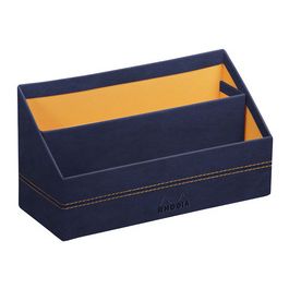 RHODIA Porte-courrier, en simili cuir, bleu nuit