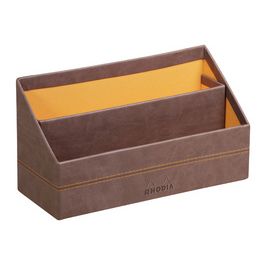 RHODIA Porte-courrier, en simili cuir, chocolat