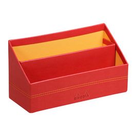 RHODIA Porte-courrier, en simili cuir, coquelicot