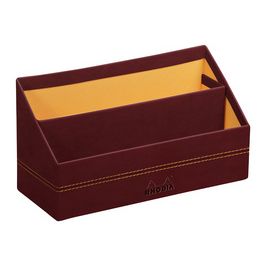 RHODIA Porte-courrier, en simili cuir, lie de vin