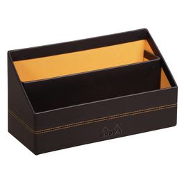 RHODIA Porte-courrier, en simili cuir, noir