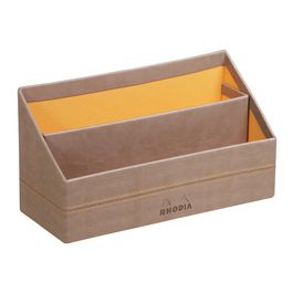 RHODIA Porte-courrier, en simili cuir, taupe