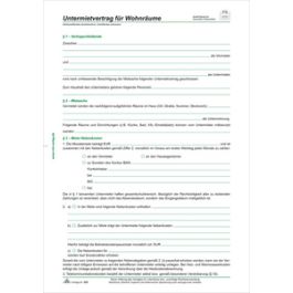 RNK Verlag Vordruck "Untermietvertrag für Wohnräume", DIN A4