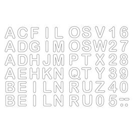 ROTH Bügelbuchstaben für DIY-Stoffschultüte, weiß