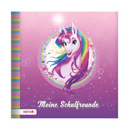 ROTH Freundebuch "Einhornportrait", 165 x 165 mm, 64 Seiten