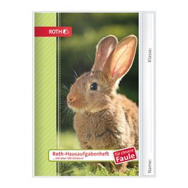 ROTH Hausaufgabenheft Tiere für clevere Faule "Hase"
