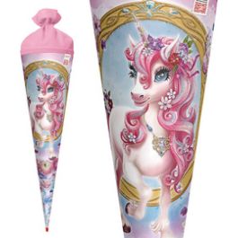 ROTH Schultüte "Einhorn Beauty", rund, 700 mm, Glitter