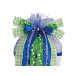 ROTH Schultütenschleife "Soccer", grün / blau