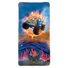 ROTH Serviette de bain pour enfants "Monstertruck Fire"