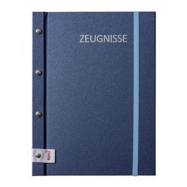 ROTH Zeugnismappe Metallium mit Buchschrauben, blau