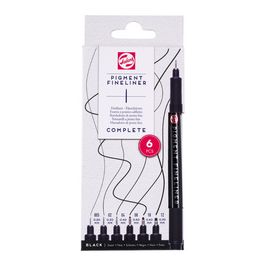 ROYAL TALENS Feutre Pigment Fineliner, set de 6, noir